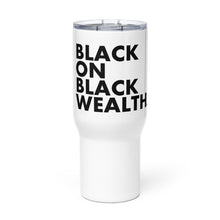 Load image into Gallery viewer, Black wealth HEADLINES Travel mug with a handle