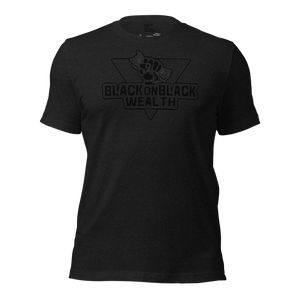 Unisex black wealth is power t-shirt