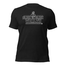 Load image into Gallery viewer, Unisex black on black wealth t-shirt