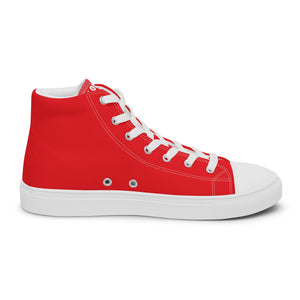 Men’s high top red black wealth canvas sneakers