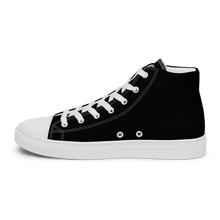Load image into Gallery viewer, Men’s high top black wealth canvas sneakers